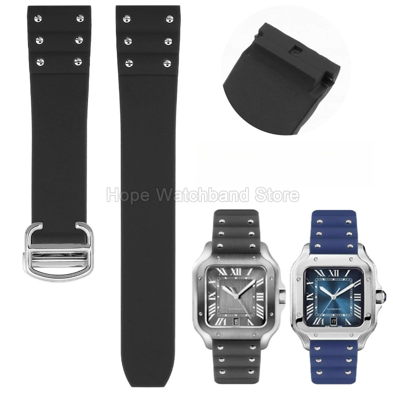 21mm Özel Düz Arayüzlü Silikon - Cartier Watch Santos incelemesi ve fiyatı