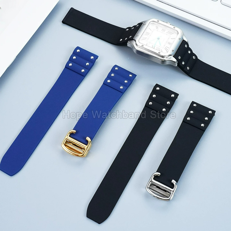 21mm Özel Düz Arayüzlü Silikon - Cartier Watch Santos incelemesi ve fiyatı