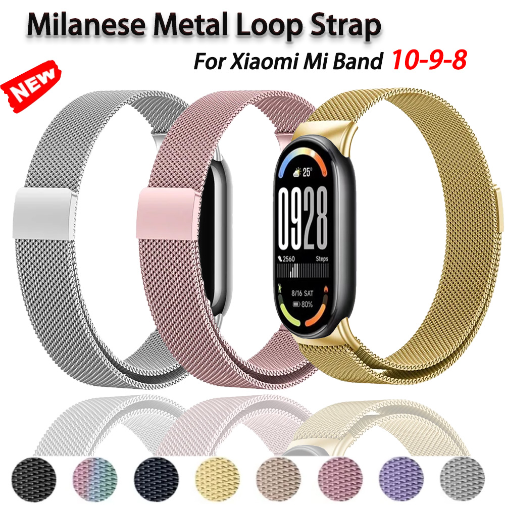 Xiaomi Mi Band 10-9-8 için Mil - Milanese Loop Magnetic incelemesi ve fiyatı