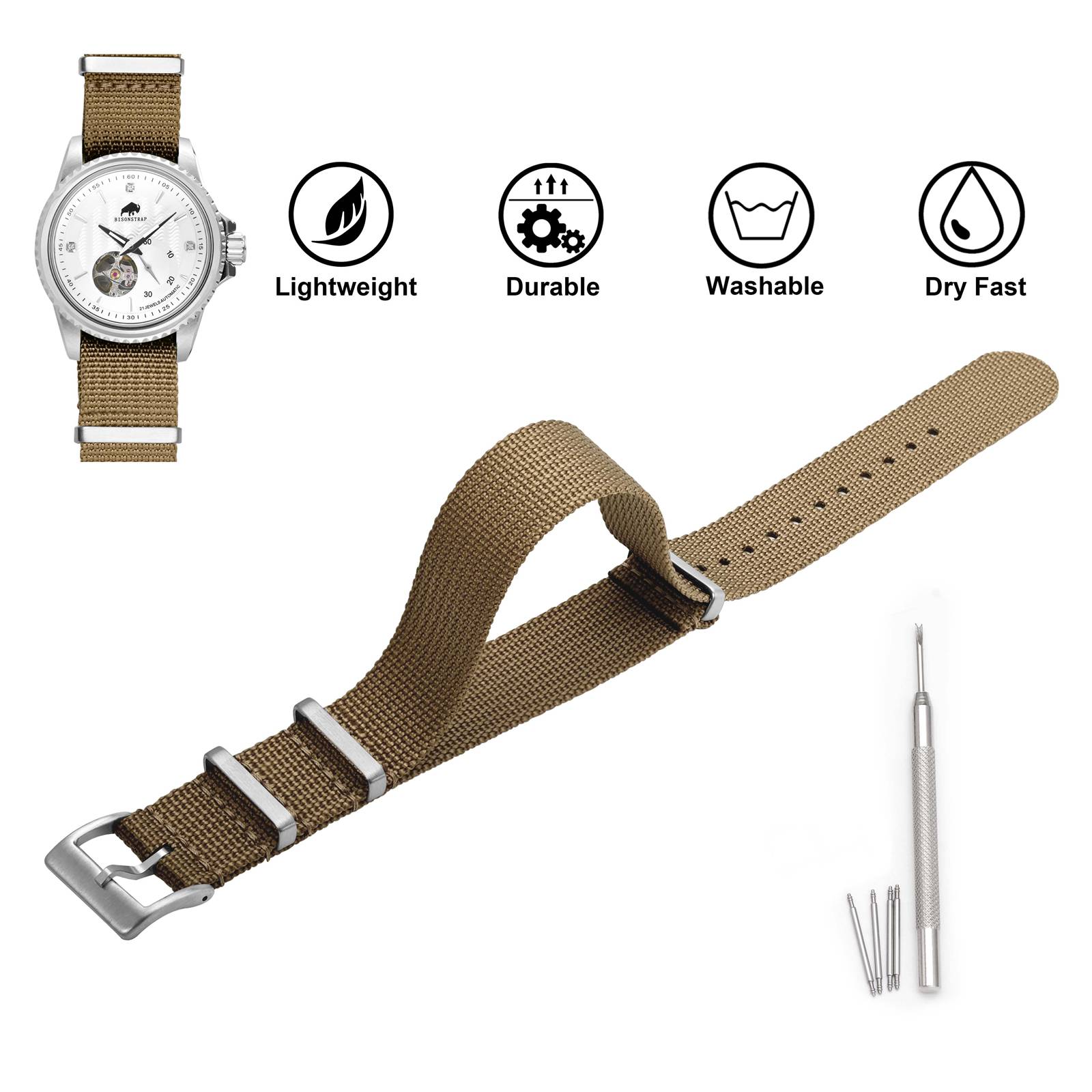 BISONSTRAP Erkek Saat Kayışı 1 - Suede Strap Watch incelemesi ve fiyatı